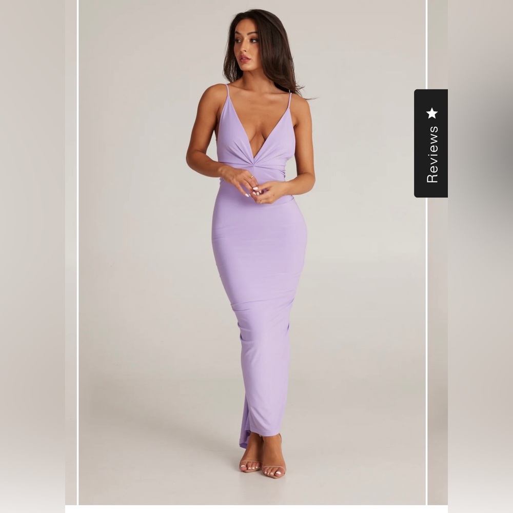 Lilac open back dress